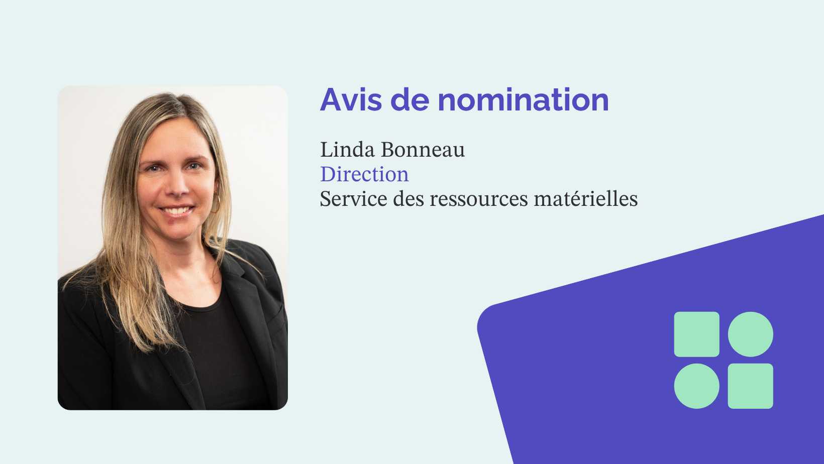 Avis de nomination - Direction du Service des ressources matérielles ...